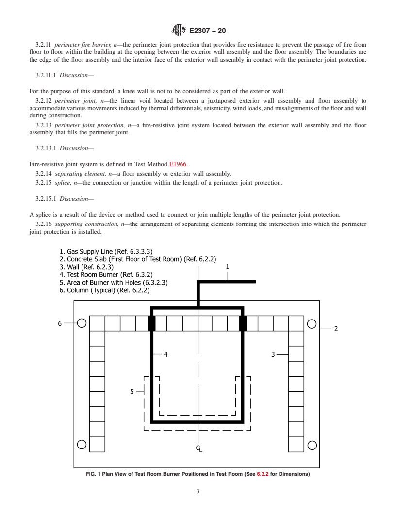 REDLINE ASTM E2307-20 - Standard Test Method for  Determining Fire Resistance of Perimeter Fire Barriers Using  Intermediate-Scale, Multi-story Test Apparatus