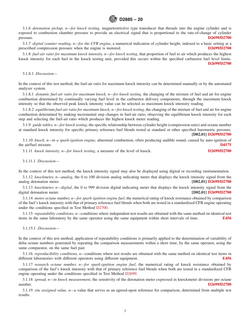 REDLINE ASTM D2885-20 - Standard Test Method for  Determination of Octane Number of Spark-Ignition Engine Fuels  by On-Line Direct Comparison Technique