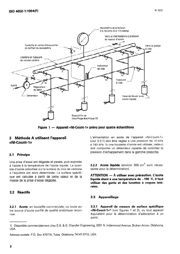 ISO 4652-1:1994 ISO 4652-1:1994 - Ingrédients de mélange du caoutchouc -- Noir de carbone -- Détermination de la surface spécifique par méthodes par adsorption d'azote - Page 4 preview