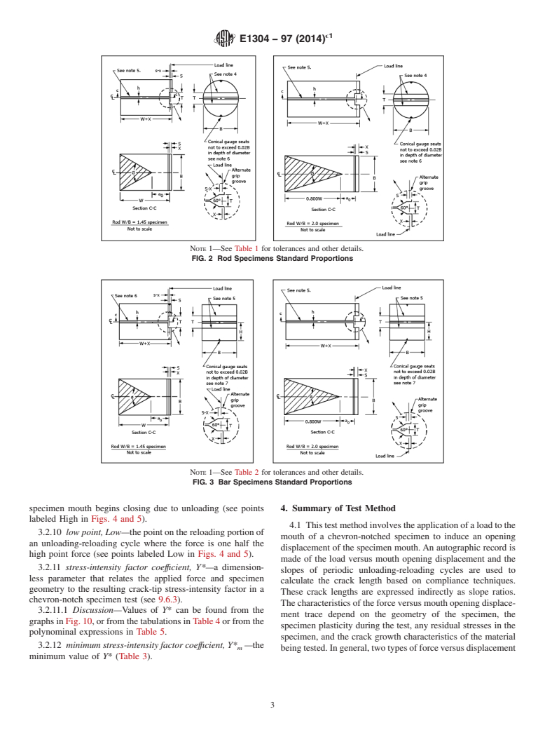 ASTM E1304-97(2014)e1 - Standard Test Method for  Plane-Strain (Chevron-Notch) Fracture Toughness of Metallic  Materials