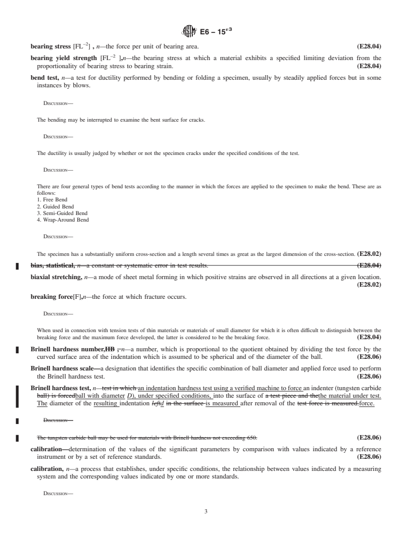 REDLINE ASTM E6-15e3 - Standard Terminology Relating to  Methods of Mechanical Testing