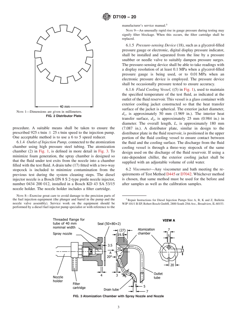 ASTM D7109-20 - Standard Test Method for Shear Stability of Polymer-Containing Fluids Using a European  Diesel Injector Apparatus at 30 Cycles and 90 Cycles