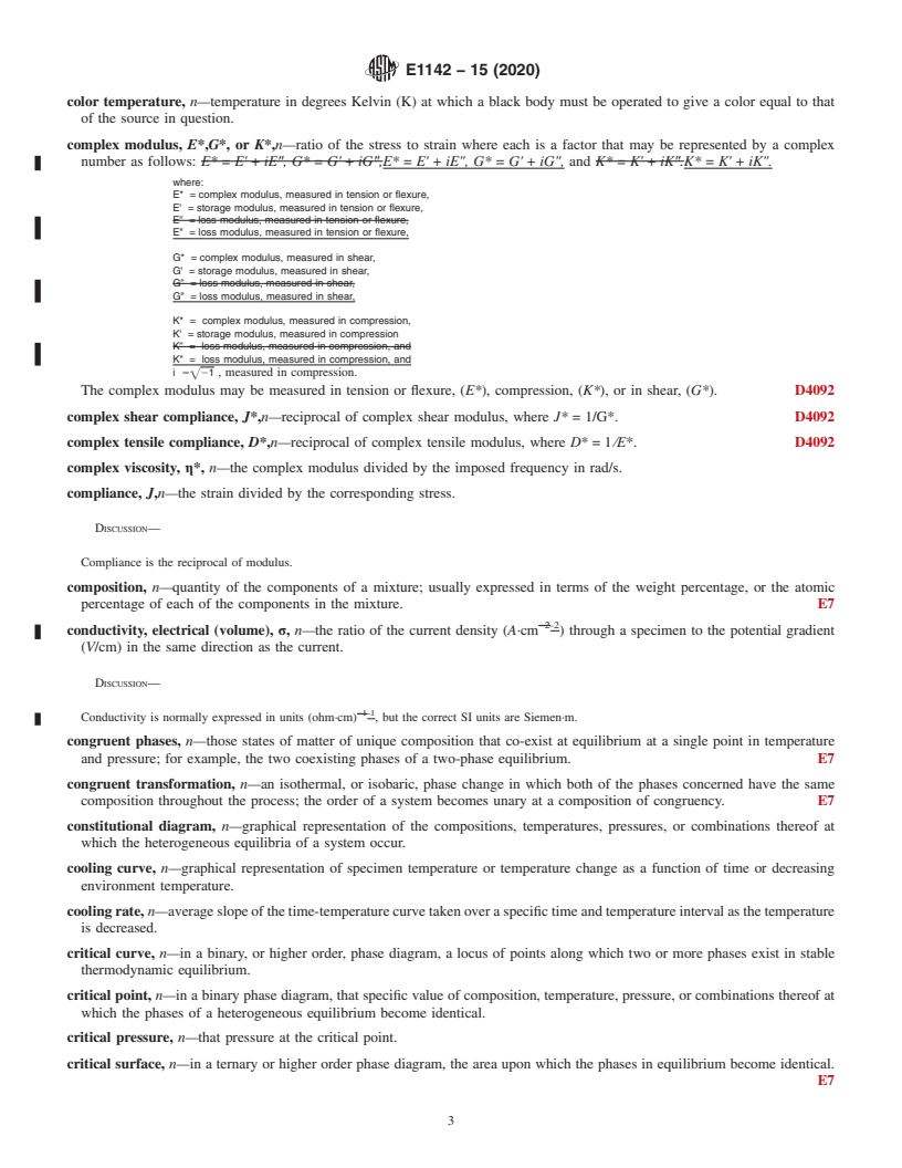 REDLINE ASTM E1142-15(2020) - Standard Terminology  Relating to Thermophysical Properties