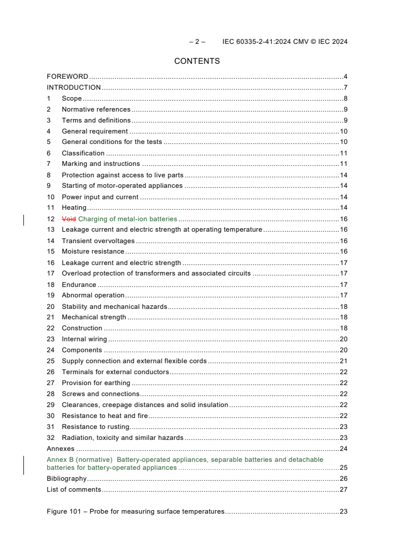 IEC 60335-2-41:2024 REDLINE IEC 60335-2-41:2024 CMV - Household and similar electrical appliances - Safety - Part 2-41: Particular requirements for pumps
Released:1/30/2024
Isbn:9782832282106 - Page 4 preview