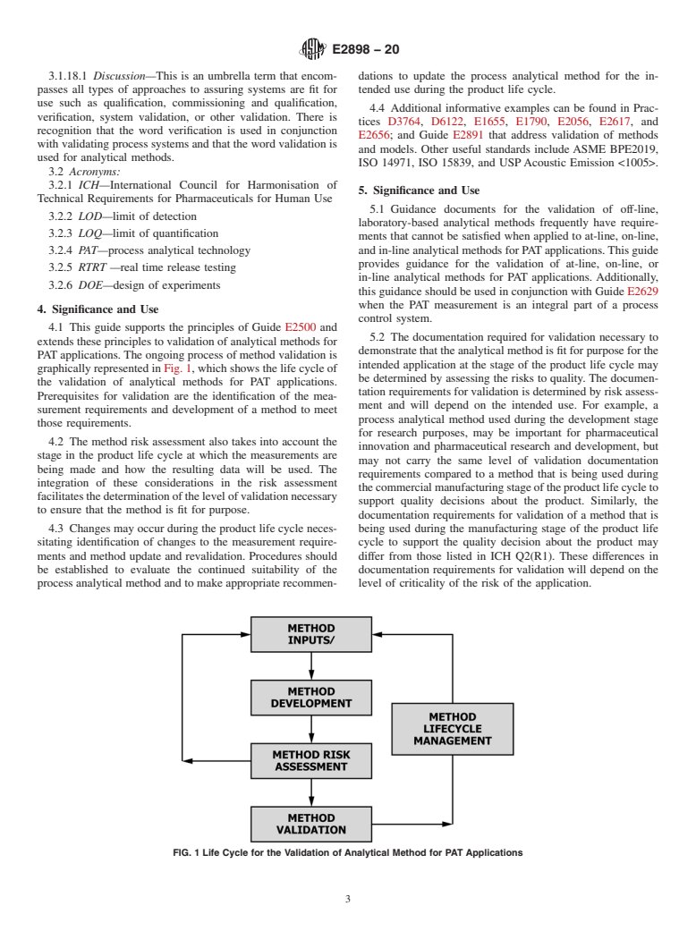 ASTM E2898-20 - Standard Guide for Risk-Based Validation of Analytical Methods for PAT Applications