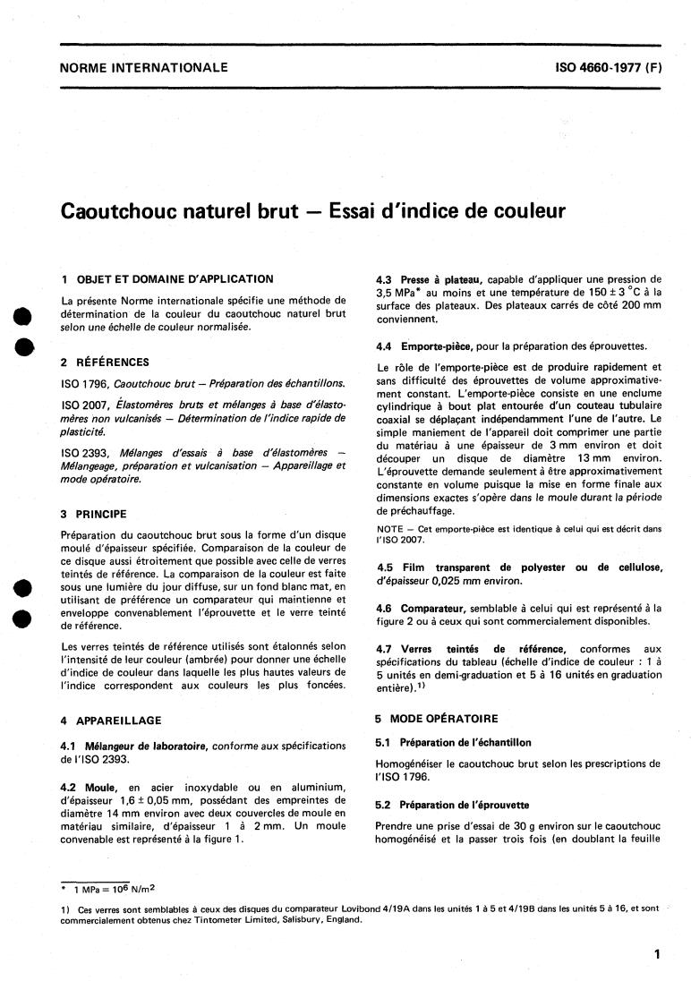 ISO 4660:1977 - Rubber, raw natural — Colour index test
Released:7/1/1977