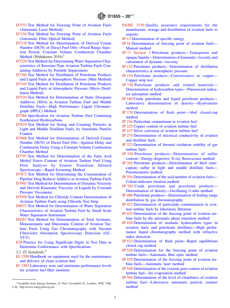 ASTM D1655-20e1 - Standard Specification for Aviation Turbine Fuels