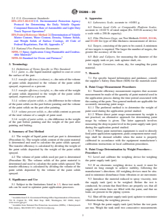 ASTM D5286-20 ASTM D5286-20 - Standard Test Methods for Determination of Transfer Efficiency Under General Production Conditions for Spray Application of Paints - Page 2 preview