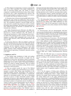 ASTM D7807-20 ASTM D7807-20 - Standard Test Method for Determination of Boiling Range Distribution of Hydrocarbon and Sulfur Components of Petroleum Distillates by Gas Chromatography and Chemiluminescence Detection - Page 3 preview