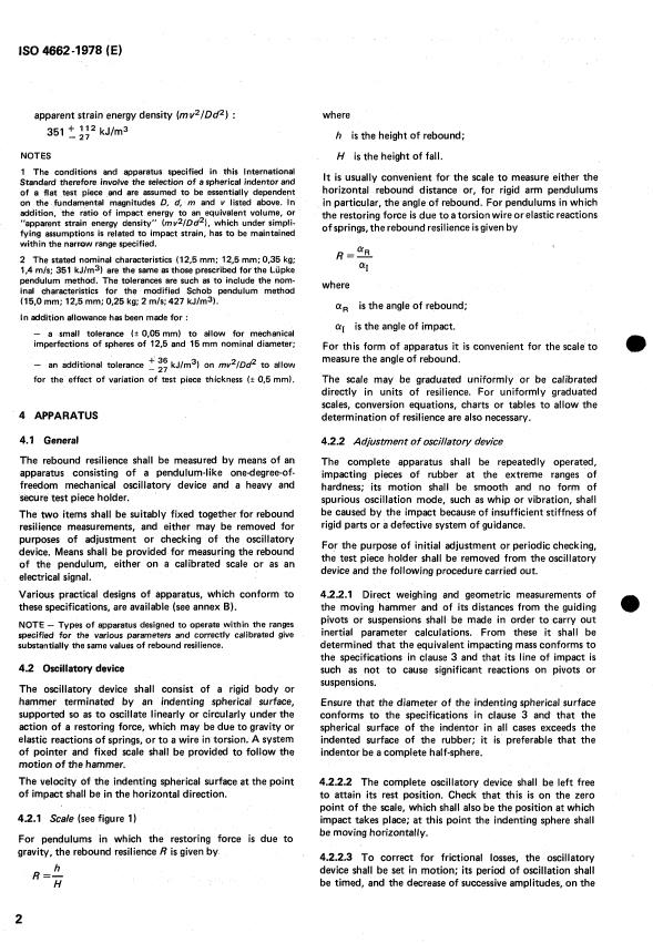 ISO 4662:1978 ISO 4662:1978 - Rubber -- Determination of rebound resilience of vulcanizates - Page 4 preview
