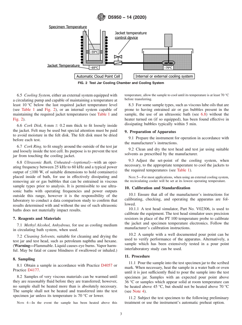 ASTM D5950-14(2020) - Standard Test Method for Pour Point of Petroleum Products (Automatic Tilt Method)