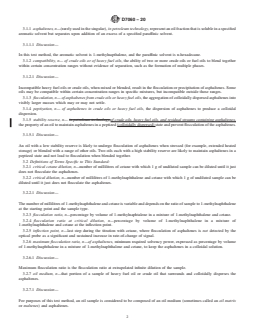 ASTM D7060-20 REDLINE ASTM D7060-20 - Standard Test Method for Determination of the Maximum Flocculation Ratio and Peptizing Power in Residual and Heavy Fuel Oils (Optical Detection Method) - Page 2 preview