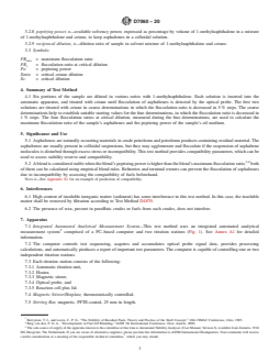 ASTM D7060-20 REDLINE ASTM D7060-20 - Standard Test Method for Determination of the Maximum Flocculation Ratio and Peptizing Power in Residual and Heavy Fuel Oils (Optical Detection Method) - Page 3 preview