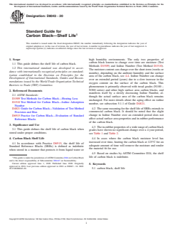 ASTM D8043-20 ASTM D8043-20 - Standard Guide for Carbon Black—Shelf Life