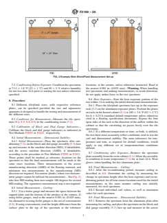ASTM F2199-20 - Standard Test Method for  Determining Dimensional Stability and Curling Properties of  Resilient Flooring after Exposure to Heat