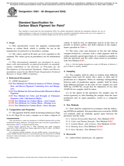 ASTM D561-82(2020) ASTM D561-82(2020) - Standard Specification for Carbon Black Pigment for Paint - Page 1 preview