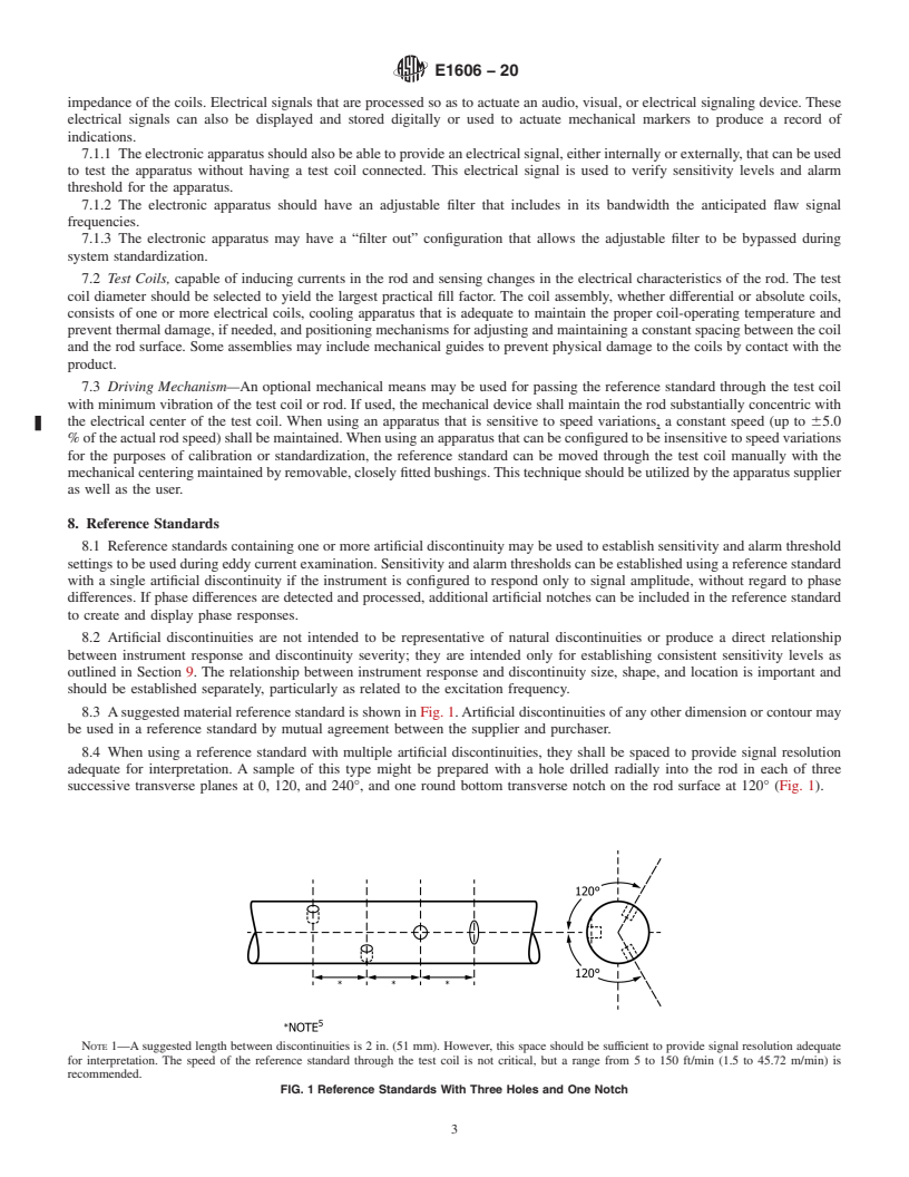 REDLINE ASTM E1606-20 - Standard Practice for  Electromagnetic (Eddy Current) Examination of Copper and Aluminum  Redraw Rod for Electrical Purposes