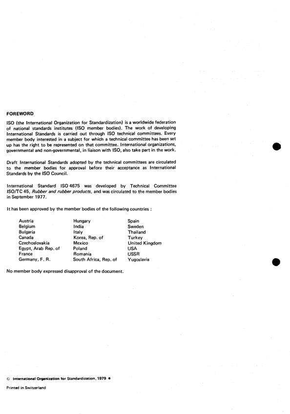 ISO 4675:1979 ISO 4675:1979 - Fabrics coated with rubber or plastics -- Low temperature bend test - Page 2 preview