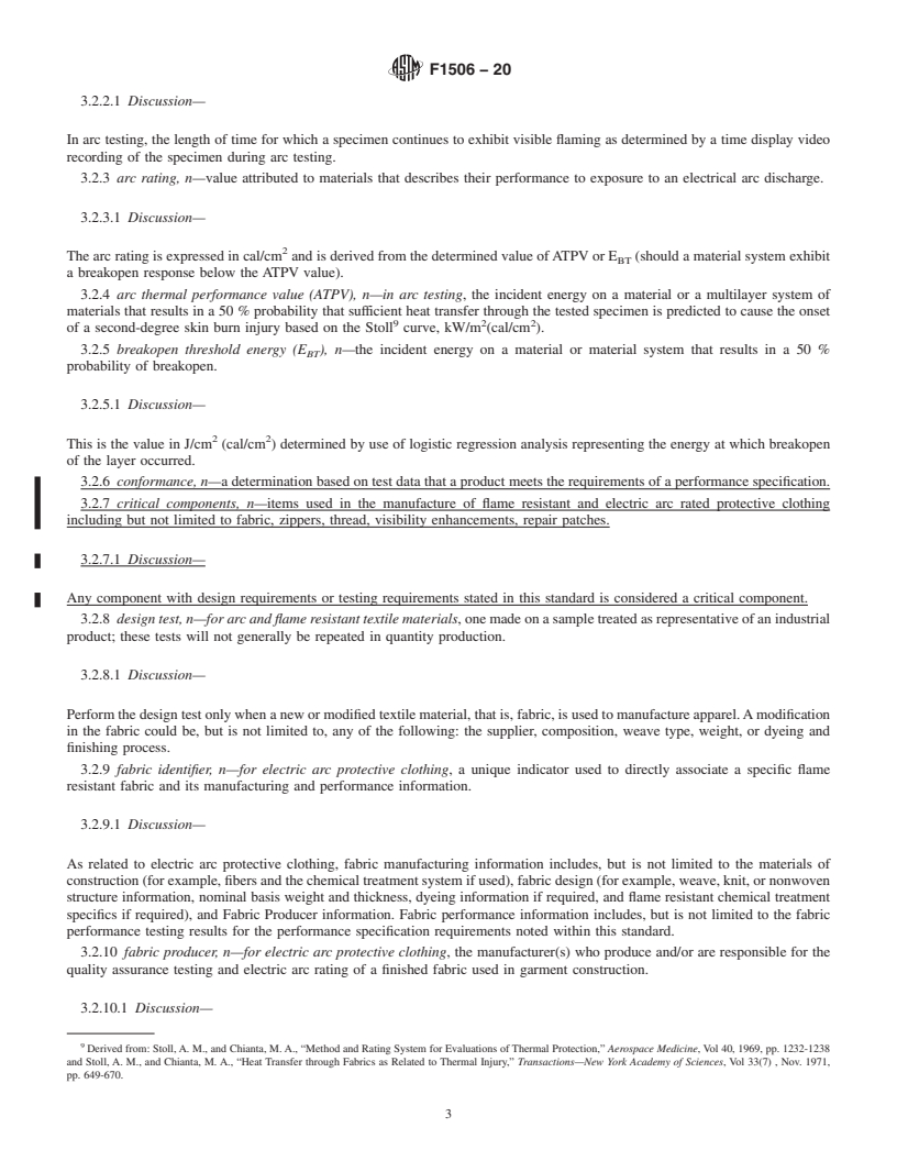 REDLINE ASTM F1506-20 - Standard Performance Specification for  Flame Resistant and Electric Arc Rated Protective Clothing  Worn by Workers Exposed to Flames and Electric Arcs