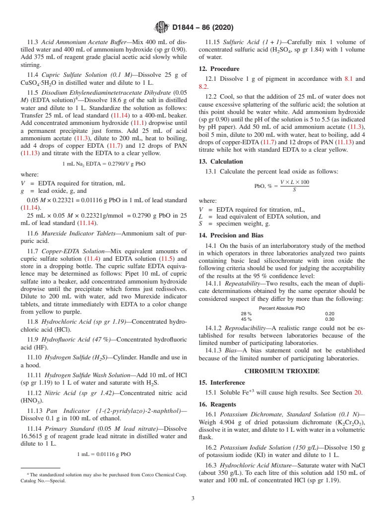 ASTM D1844-86(2020) - Standard Test Methods for Chemical Analysis of Basic Lead Silicochromate