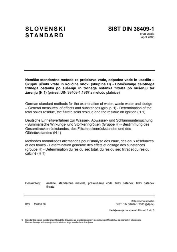DIN 38409-1:2000