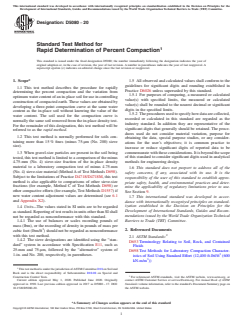 ASTM D5080-20 ASTM D5080-20 - Standard Test Method for Rapid Determination of Percent Compaction - Page 1 preview