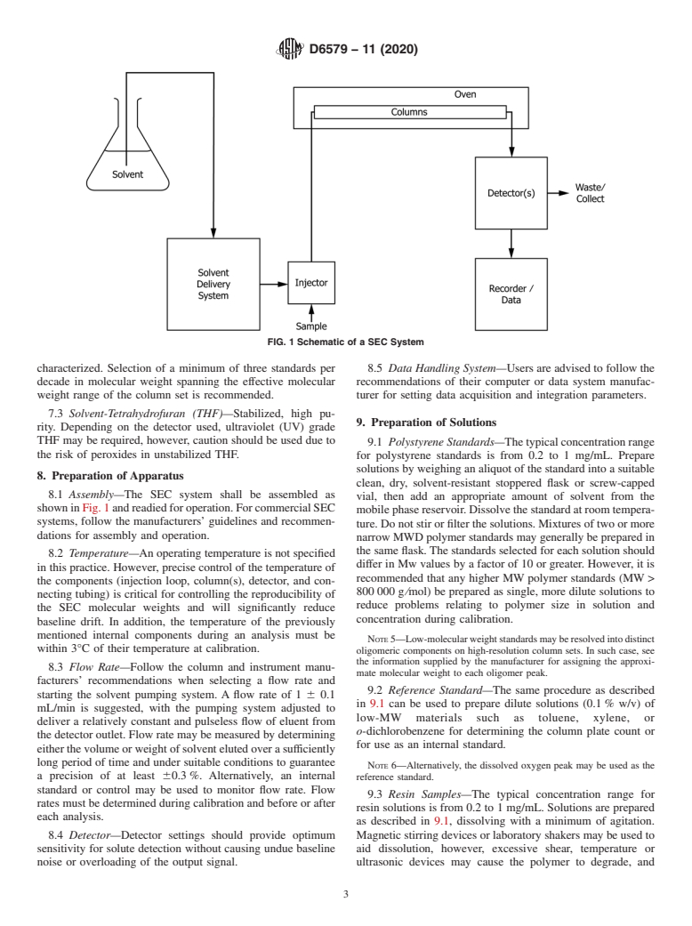 ASTM D6579-11(2020) - Standard Practice for Molecular Weight Averages and Molecular Weight Distribution   of Hydrocarbon, Rosin  and Terpene Resins by Size-Exclusion Chromatography