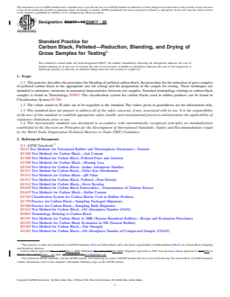 ASTM D5817-20 REDLINE ASTM D5817-20 - Standard Practice for Carbon Black, Pelleted—Reduction, Blending, and Drying of Gross Samples for Testing