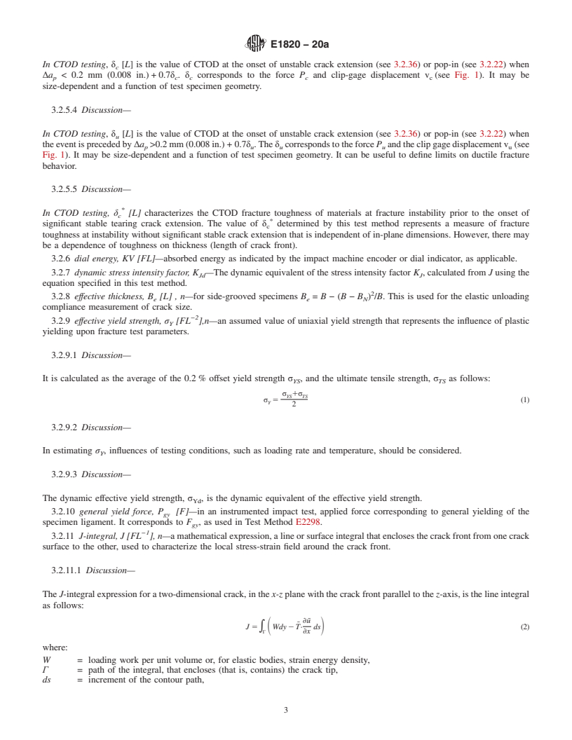 REDLINE ASTM E1820-20a - Standard Test Method for  Measurement of Fracture Toughness