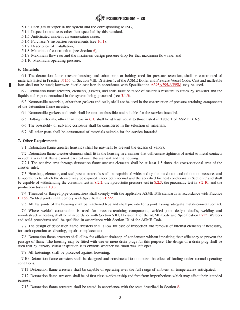 REDLINE ASTM F3386/F3386M-20 - Standard Specification for Detonation Flame Arresters