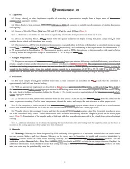 ASTM D3625/D3625M-20 REDLINE ASTM D3625/D3625M-20 - Standard Practice for Effect of Water on Asphalt-Coated Aggregate Using Boiling Water - Page 2 preview