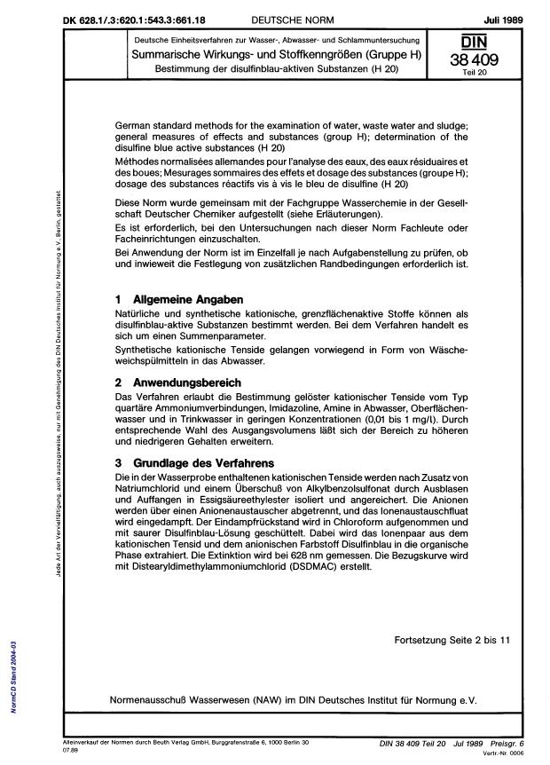 DIN 38409-20:2000