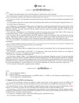 ASTM D4441-20 REDLINE ASTM D4441-20 - Standard Specification for Aqueous Dispersions of Polytetrafluoroethylene - Page 4 preview