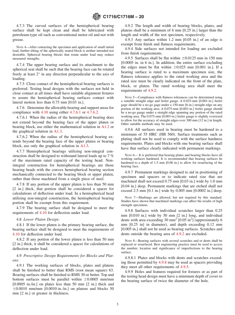 ASTM C1716/C1716M-20 - Standard Specification for Compression Testing Machine Requirements for Concrete Masonry   Units, Related Units, and Prisms