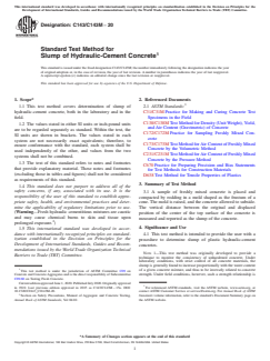 ASTM C143/C143M-20 ASTM C143/C143M-20 - Standard Test Method for Slump of Hydraulic-Cement Concrete - Page 1 preview