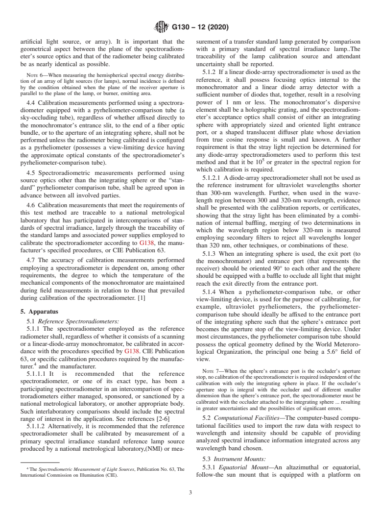 ASTM G130-12(2020) - Standard Test Method for  Calibration of Narrow- and Broad-Band Ultraviolet Radiometers  Using a Spectroradiometer