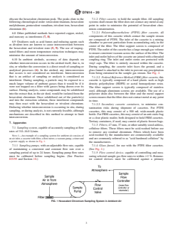 ASTM D7614-20 ASTM D7614-20 - Standard Test Method for Determination of Total Suspended Particulate (TSP) Hexavalent Chromium in Ambient Air Analyzed by Ion Chromatography (IC) and Spectrophotometric Measurements - Page 3 preview