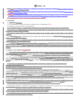 ASTM D7614-20 REDLINE ASTM D7614-20 - Standard Test Method for Determination of Total Suspended Particulate (TSP) Hexavalent Chromium in Ambient Air Analyzed by Ion Chromatography (IC) and Spectrophotometric Measurements - Page 2 preview