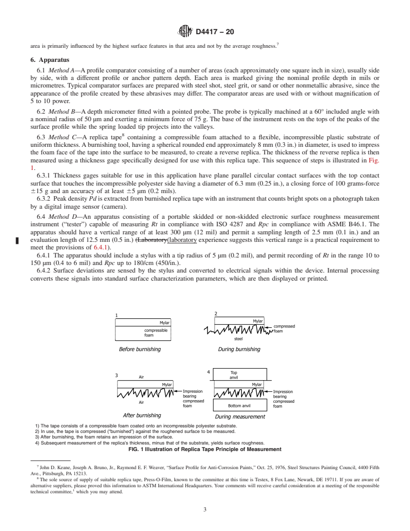 REDLINE ASTM D4417-20 - Standard Test Methods for Field Measurement of Surface Profile of Blast Cleaned Steel