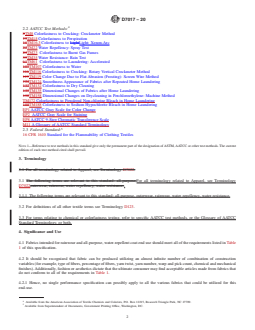 ASTM D7017-20 REDLINE ASTM D7017-20 - Standard Performance Specification for Water-Resistant Rainwear and All-Purpose, Water-Repellent Coat Fabrics - Page 2 preview