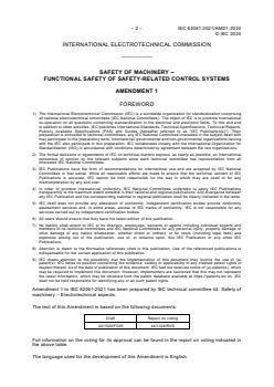 IEC 62061:2021/AMD1:2024 - Amendment 1 - Safety of machinery - Functional safety of safety-related control systems
Released:3/28/2024
Isbn:9782832285091 - Page 4 preview