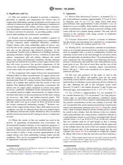 ASTM D6442-06(2020) ASTM D6442-06(2020) - Standard Test Method for Determination of Copper Release Rate From Antifouling Coatings in Substitute Ocean Water - Page 2 preview