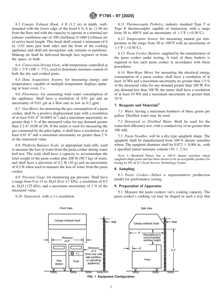 ASTM F1784-97(2020) - Standard Test Method for  Performance of a Pasta Cooker