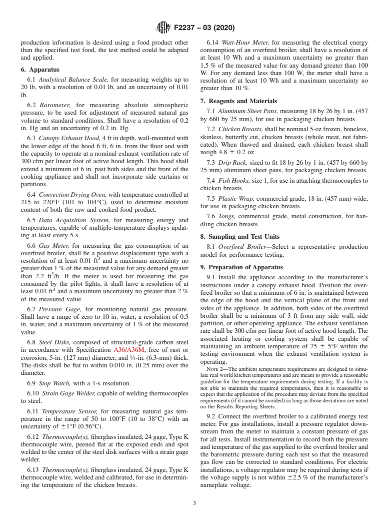 ASTM F2237-03(2020) - Standard Test Method for Performance of Upright Overfired Broilers