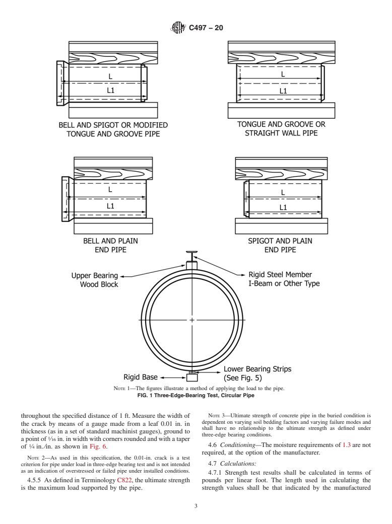 ASTM C497-20 - Standard Test Methods for Concrete Pipe, Concrete Box Sections, Manhole Sections, or  Tile