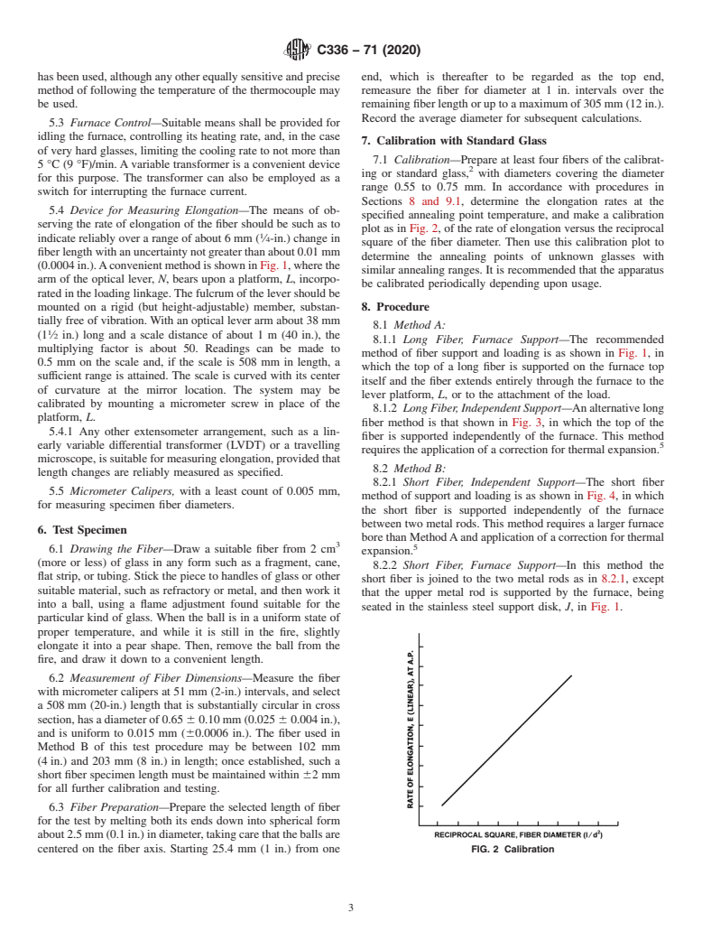 ASTM C336-71(2020) - Standard Test Method for  Annealing Point and Strain Point of Glass by Fiber Elongation