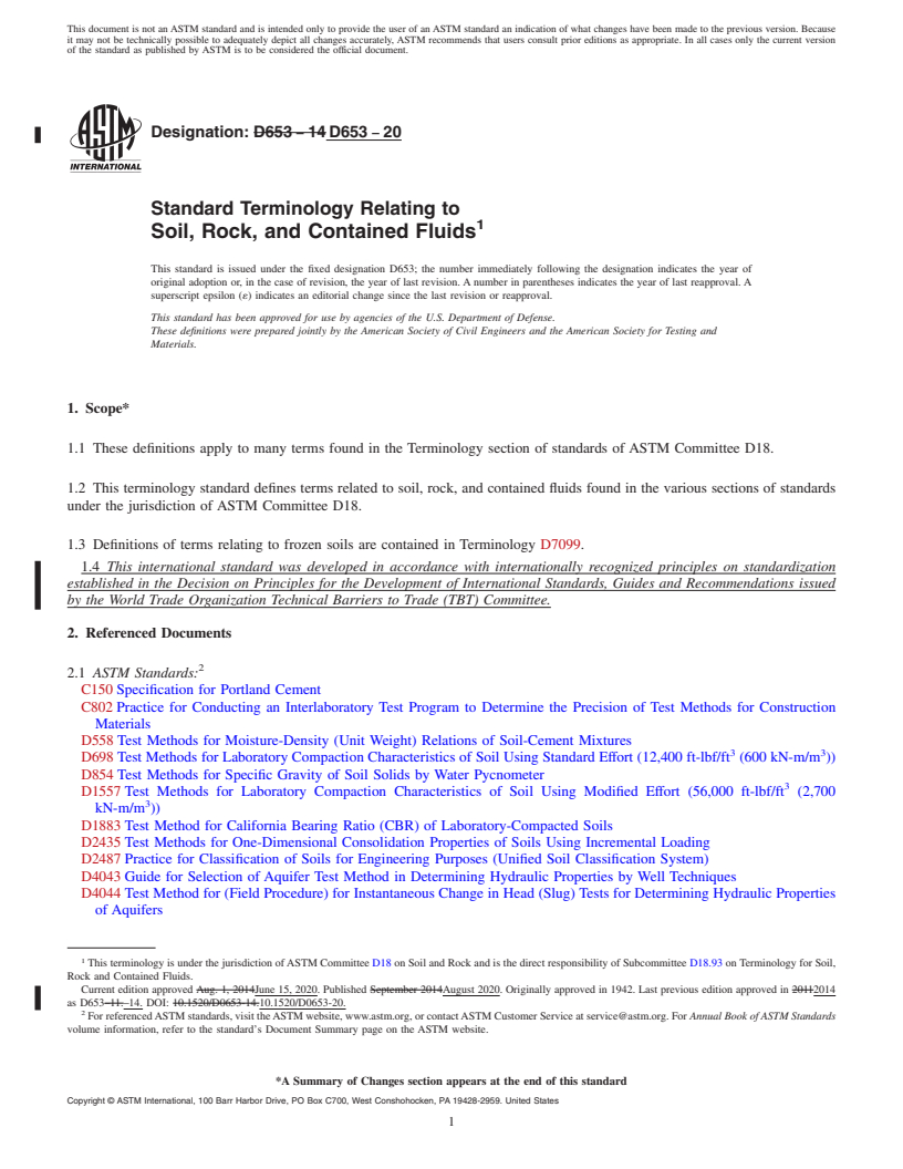 REDLINE ASTM D653-20 - Standard Terminology Relating to  Soil, Rock, and Contained Fluids