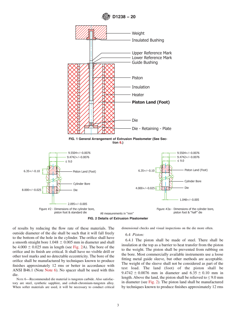 ASTM D1238-20 - Standard Test Method for  Melt Flow Rates of Thermoplastics by Extrusion Plastometer