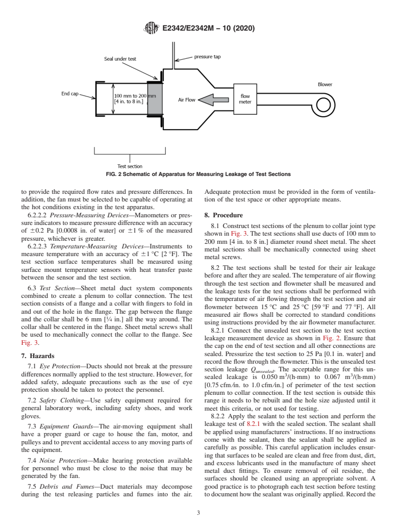 ASTM E2342/E2342M-10(2020) - Standard Test Method for Durability Testing of Duct Sealants