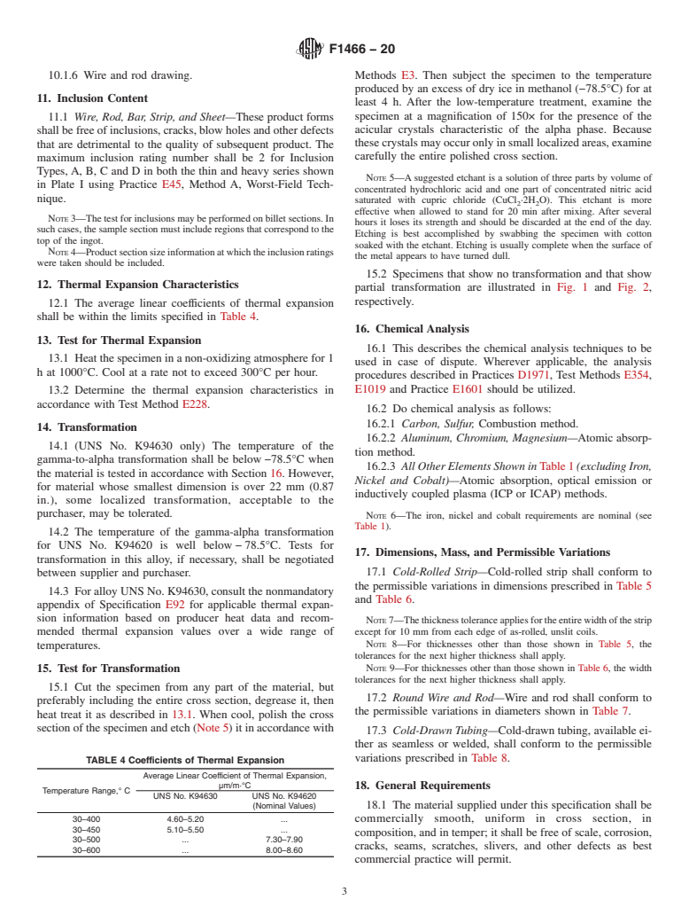 ASTM F1466-20 - Standard Specification for  Iron-Nickel-Cobalt Alloys for Metal-to-Ceramic Sealing Applications